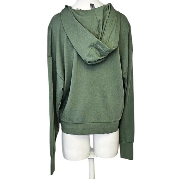 Sweaty Betty Womens After Class Relaxed V-Neck Pullover Hoodie, Green, Size 8-10 - Picture 2 of 9